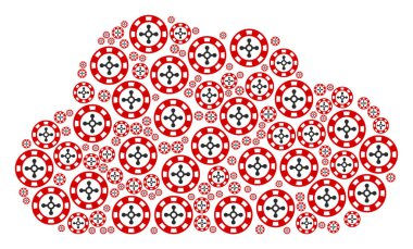 Bulut şekil rulet Casino çip simgeler