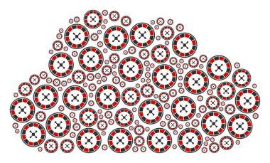 Bulut kolaj rulet simgeler