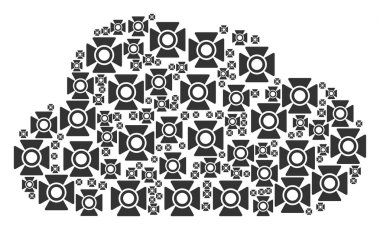 Bulut kompozisyon Searchlight simgeler