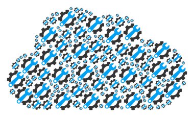 Hizmet araçları simgeler şeklinde bulut