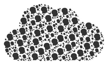 Dedektif simgeler sigara bulut şekli