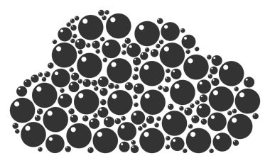 Bulut kompozisyon küre simgeler