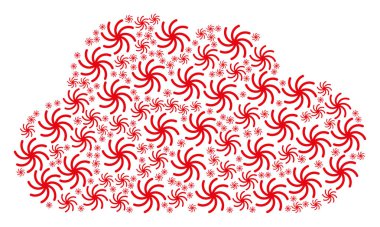 Bulut kolaj sarmal gökada simgeler