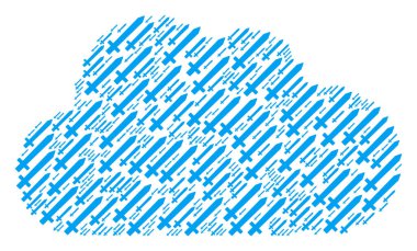 Kılıç simgeler şeklinde bulut