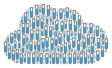 Bulut kompozisyon tüp simgeler