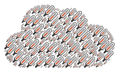 Bulut kolaj termometre simgeler