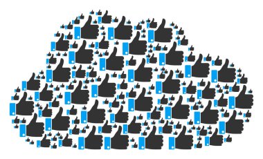 Bulut kompozisyon başparmak simgeleri