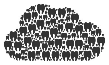 Bulut kompozisyon diş simgeler