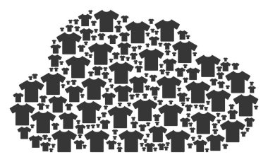 Bulut kompozisyon T-Shirt simgeler