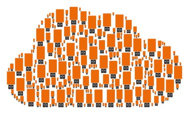 Usb Flash Sürücü simgeler şeklinde bulut