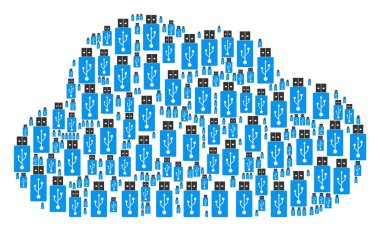 Bulut kompozisyon in Usb birden parlamak götürmek kutsal kişilerin resmi