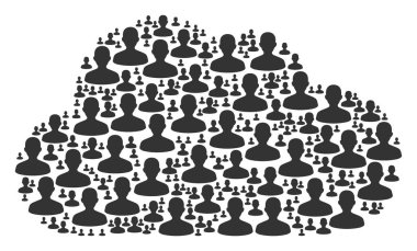 Bulut mozaik Kullanıcı simgeleri