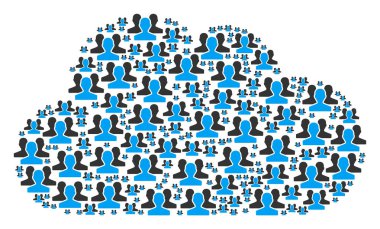 Bulut kolaj kullanıcılar simgelerin