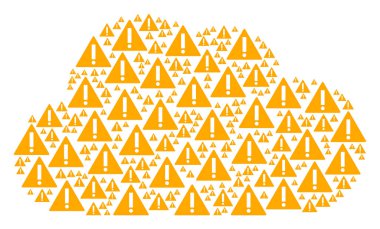 Uyarı simgeleri bileşimi bulut