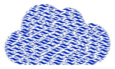 Bulut mozaik dalga şekli simgeler