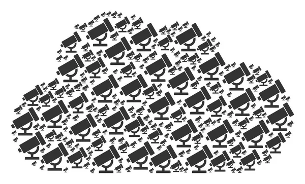 Bulut kolaj teleskop simgeler