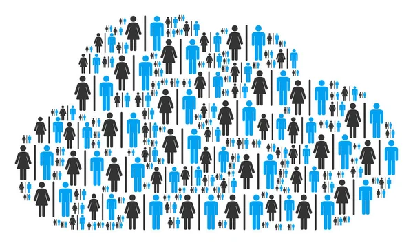 Tuvalet kişi simgeler figürü bulut