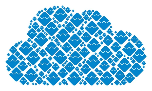 Bulut mozaik dalgalar para birimi simgeleri