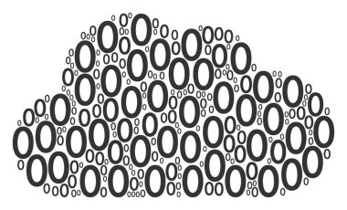 Bulut kompozisyon sıfır haneli simgeler