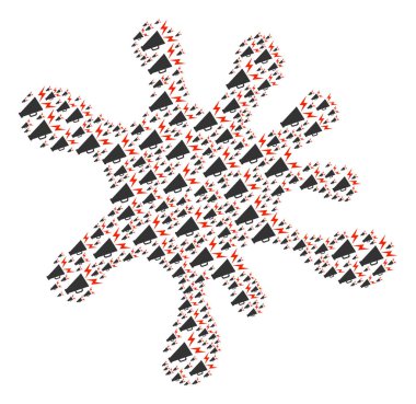 Uyarı megafon simgeler şeklinde sıçrama