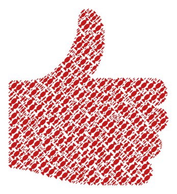 Şeker simgelerin iyi mozaik