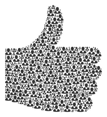 İstemci simgelerin seçim kolaj