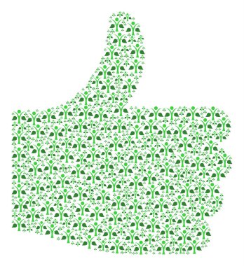 Ekoloji adam simgelerin iyi işareti şekli