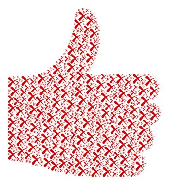 Mozaik silme simgelerin Evet