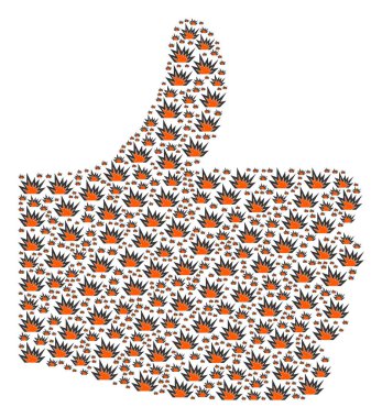 Patlama Boom simgelerin seçim şekli