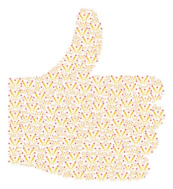 Havai fişek patlama simgelerin iyi işareti şekli