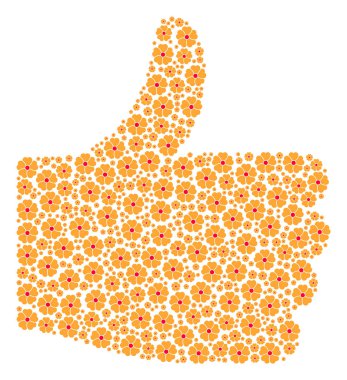 Kolaj çiçek simgelerin devam