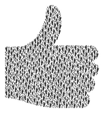 Kompozisyon insan adımları simgelerin onaylama