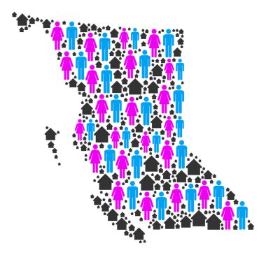 Nüfus British Columbia eyaletinde harita