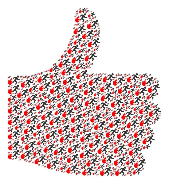 Adam simgeler çalıştıran itibar bileşimi ateş