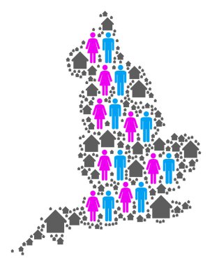 Nüfus İngiltere harita