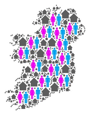 Demografik İrlanda ada Haritası