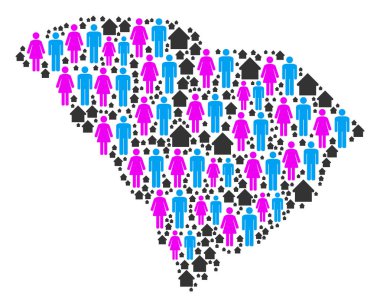 Ev Güney Carolina eyalet harita