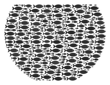 Pota kase kolaj balık simgeler