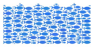 Deniz su mozaik balık simgeler