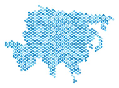 Mavi nokta Asya harita