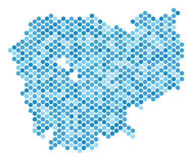 Mavi nokta Kamboçya Haritası