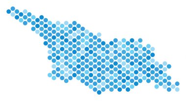 Mavi nokta Georgia Map