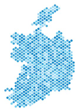 İrlanda Cumhuriyeti harita mavi noktalı