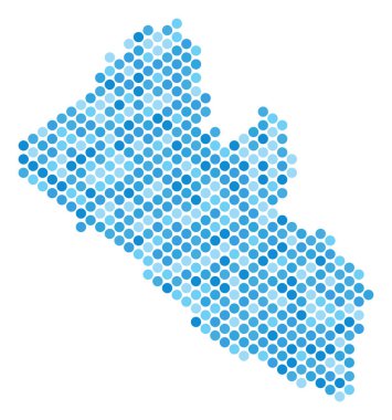Mavi nokta Liberya Haritası