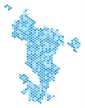 Mavi nokta Mayotte Adası Haritası