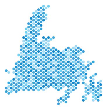 Mavi nokta Newfoundland Adası Haritası