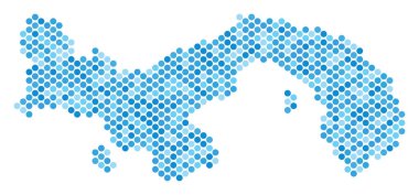 Mavi nokta Panama Haritası