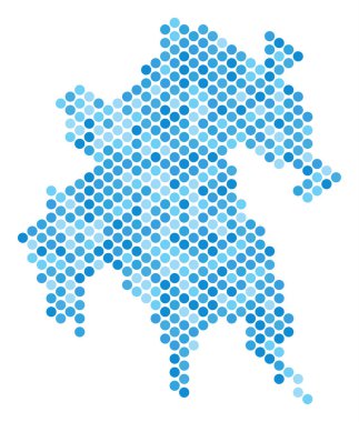 Mavi nokta Mora Yarımadası Haritası