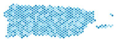 Mavi nokta Puerto Rico harita