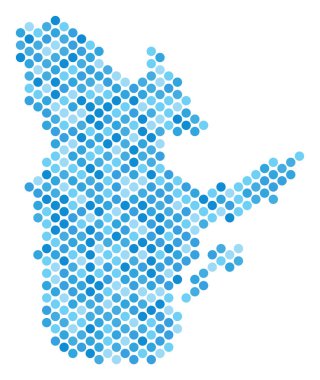 Mavi nokta Quebec eyaleti harita